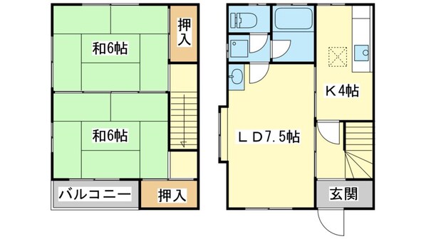 ツインハウスの物件間取画像